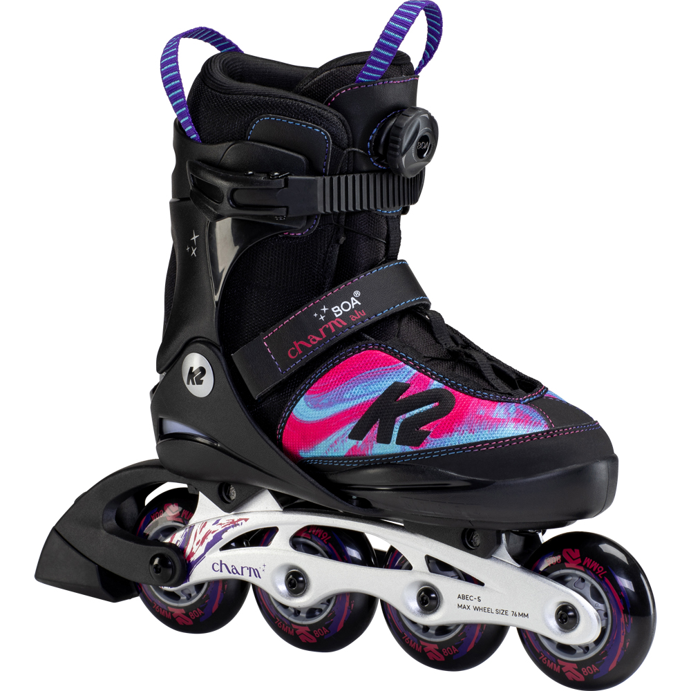 Charm Boa Alu Inlineskates Kinder black pink