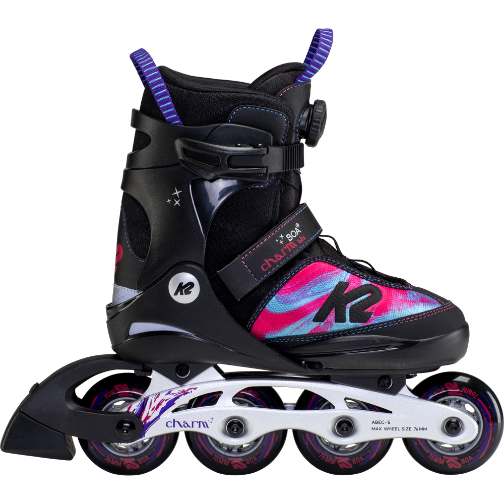 Charm Boa Alu Inlineskates Kinder black pink