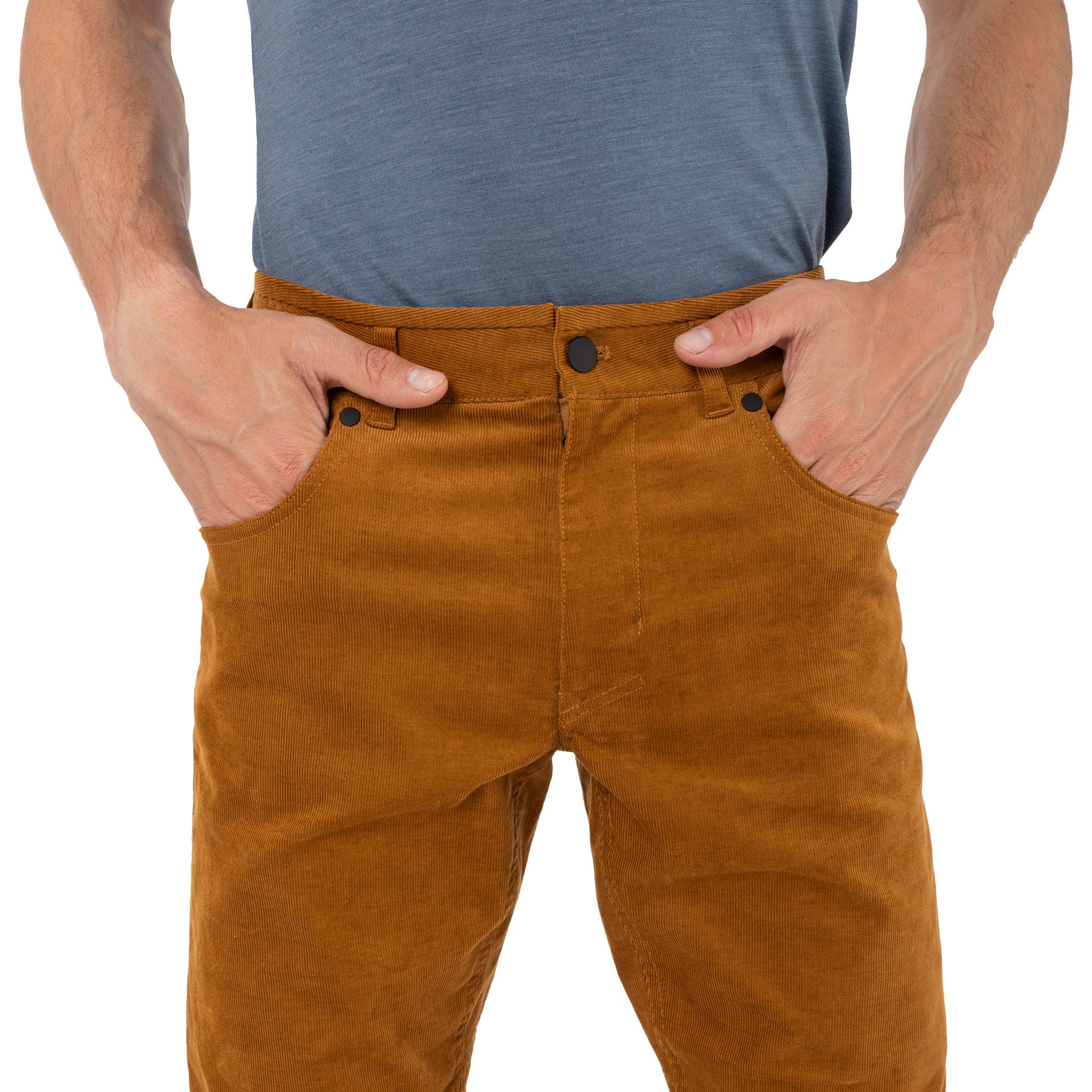 Fanes Hemp Corduroy Pants Men golden brown