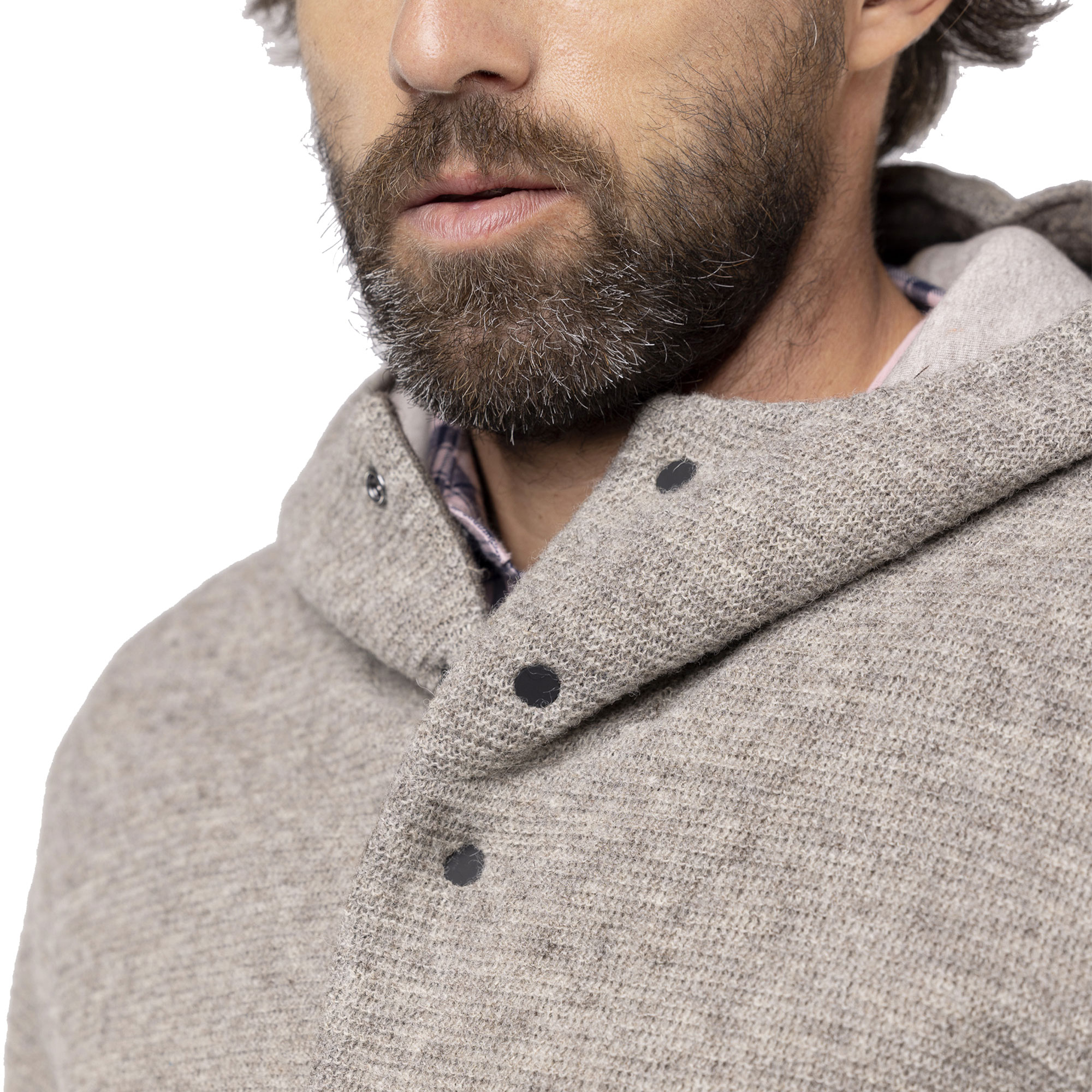  Sarner Woll-Kapuzenjacke Herren undyed