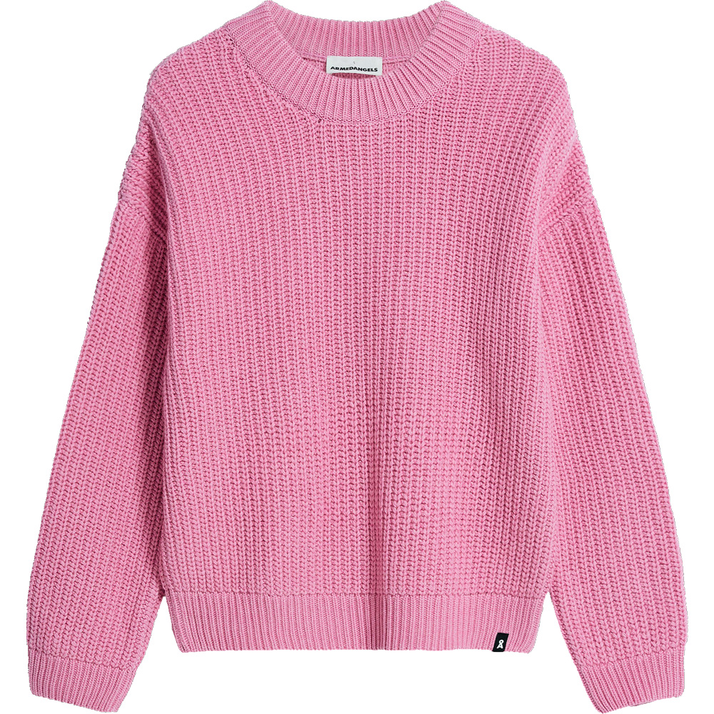 Miyaar Solid Strickpullover Damen pink me up