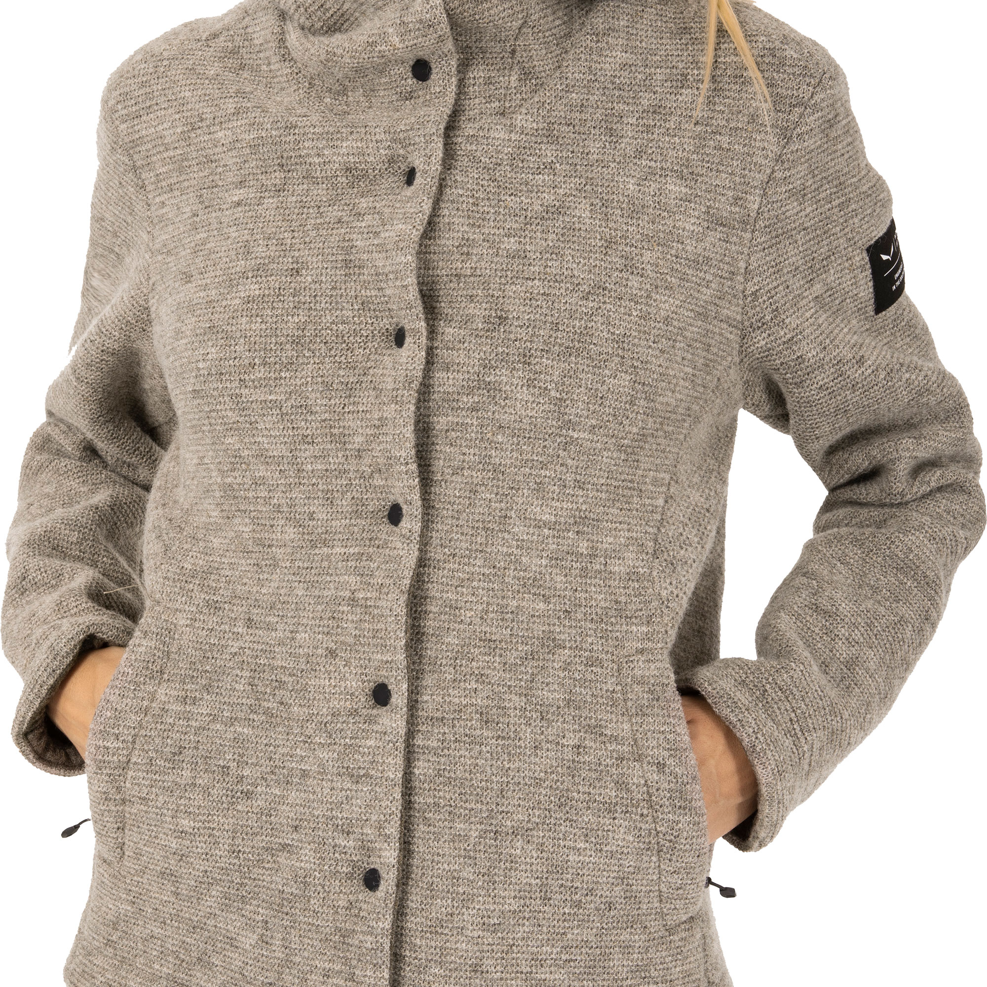  Sarner Hooded Wool Jacket Women undyed