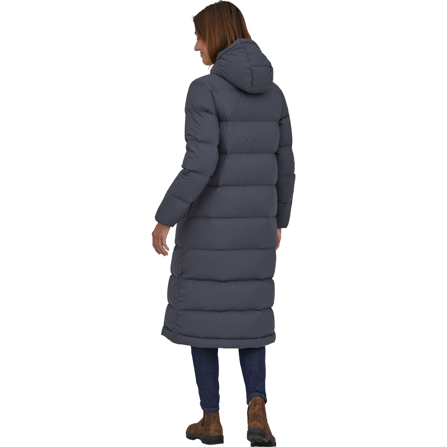 Silent Down Long Parka Women smolder blue