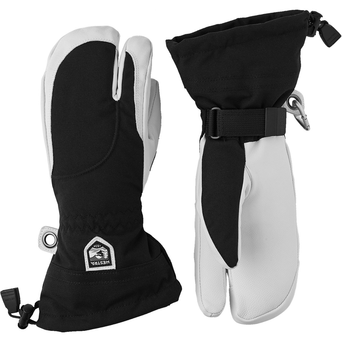 Heli Ski Female 3-Finger Ski Gloves black