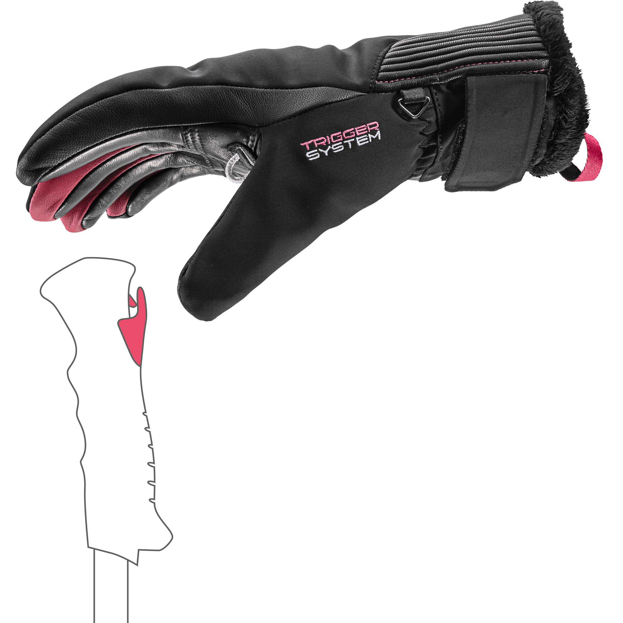 Vallarta 3D Ski Gloves Women black