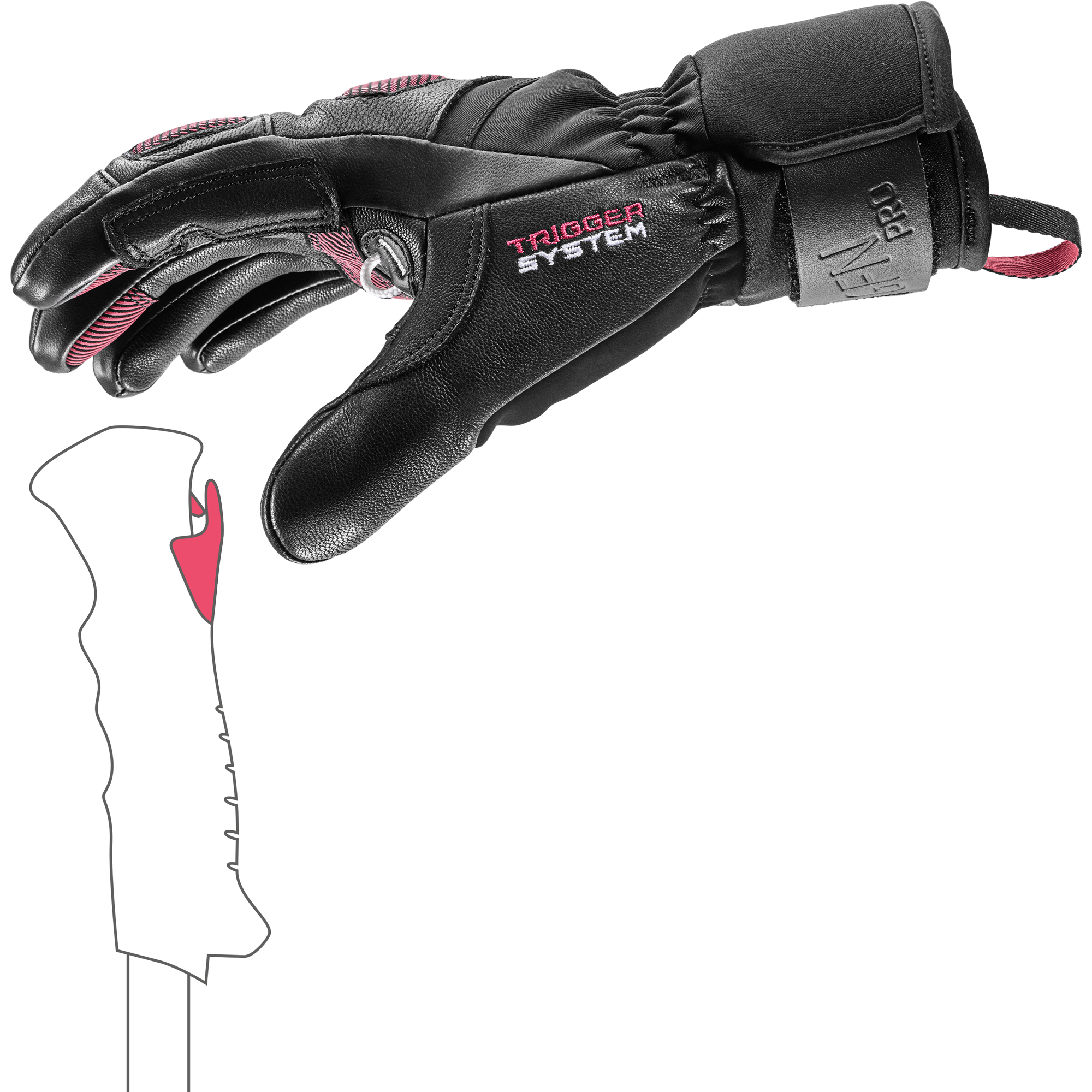 Griffin Pro 3D Ski Gloves Women black