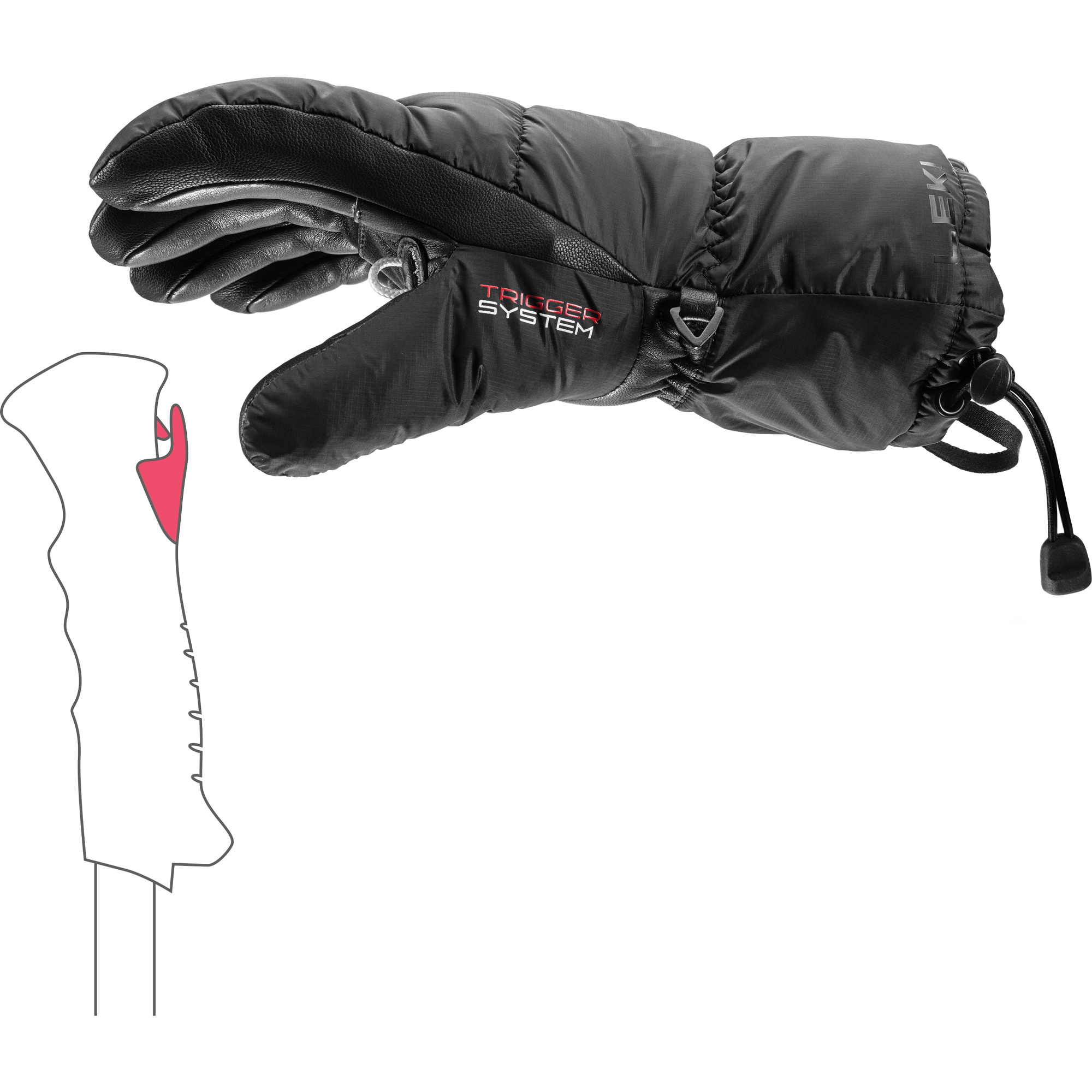 Glace 3D Ski Gloves Women black