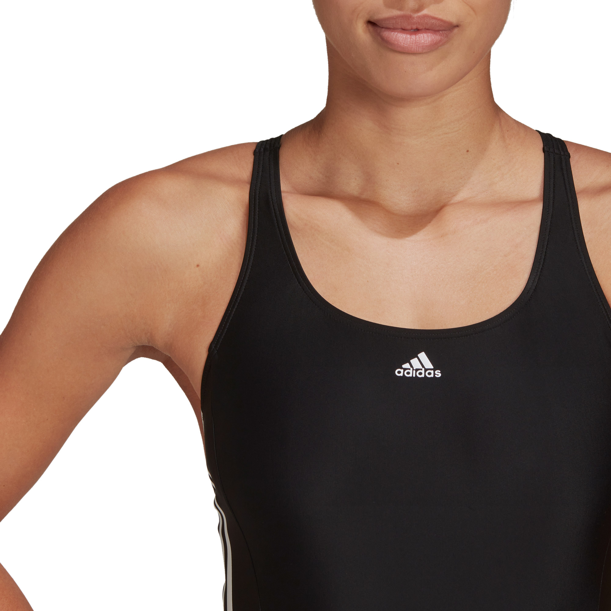 Mid 3-Stripes Swimsuit Women black