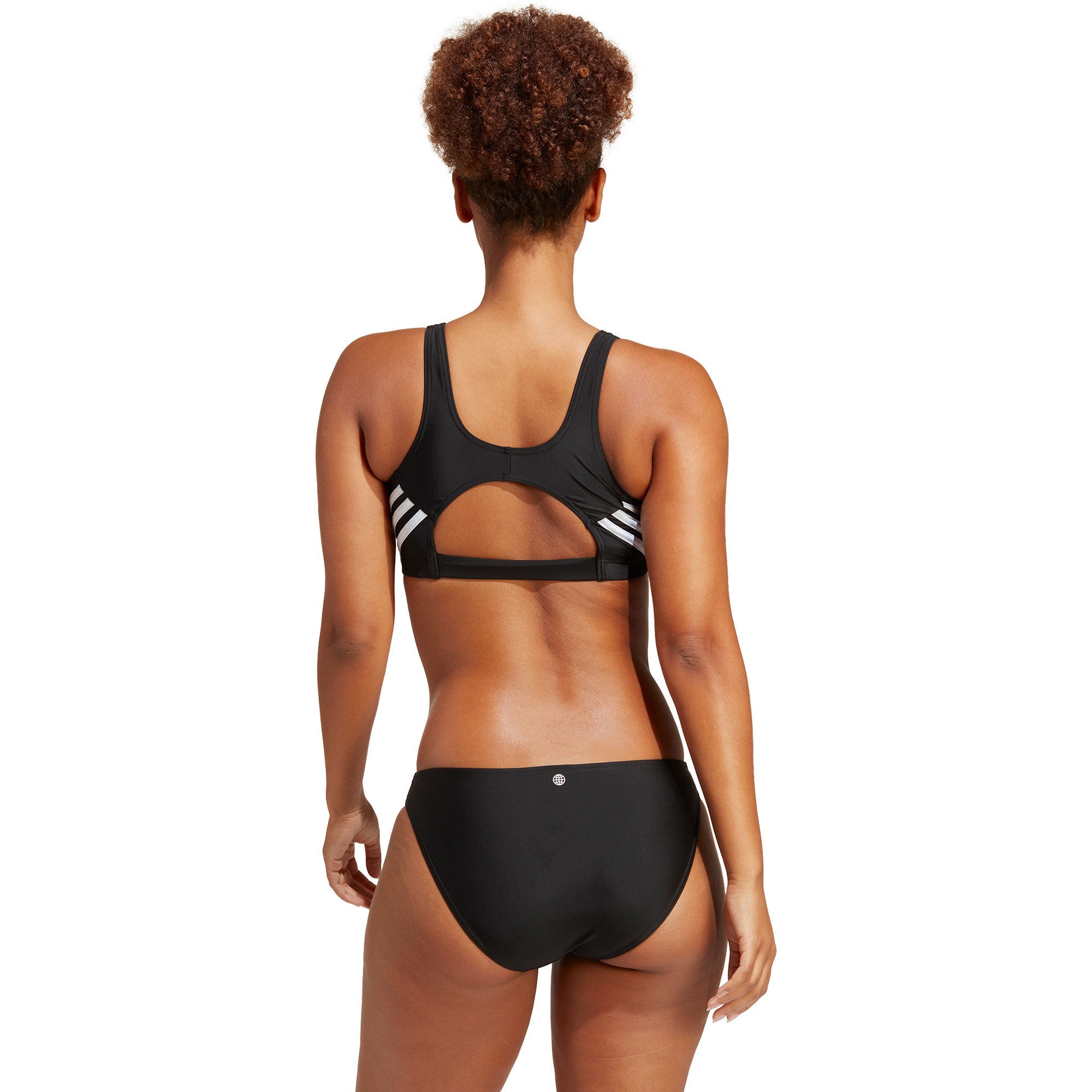 3-Streifen Bikini Damen schwarz