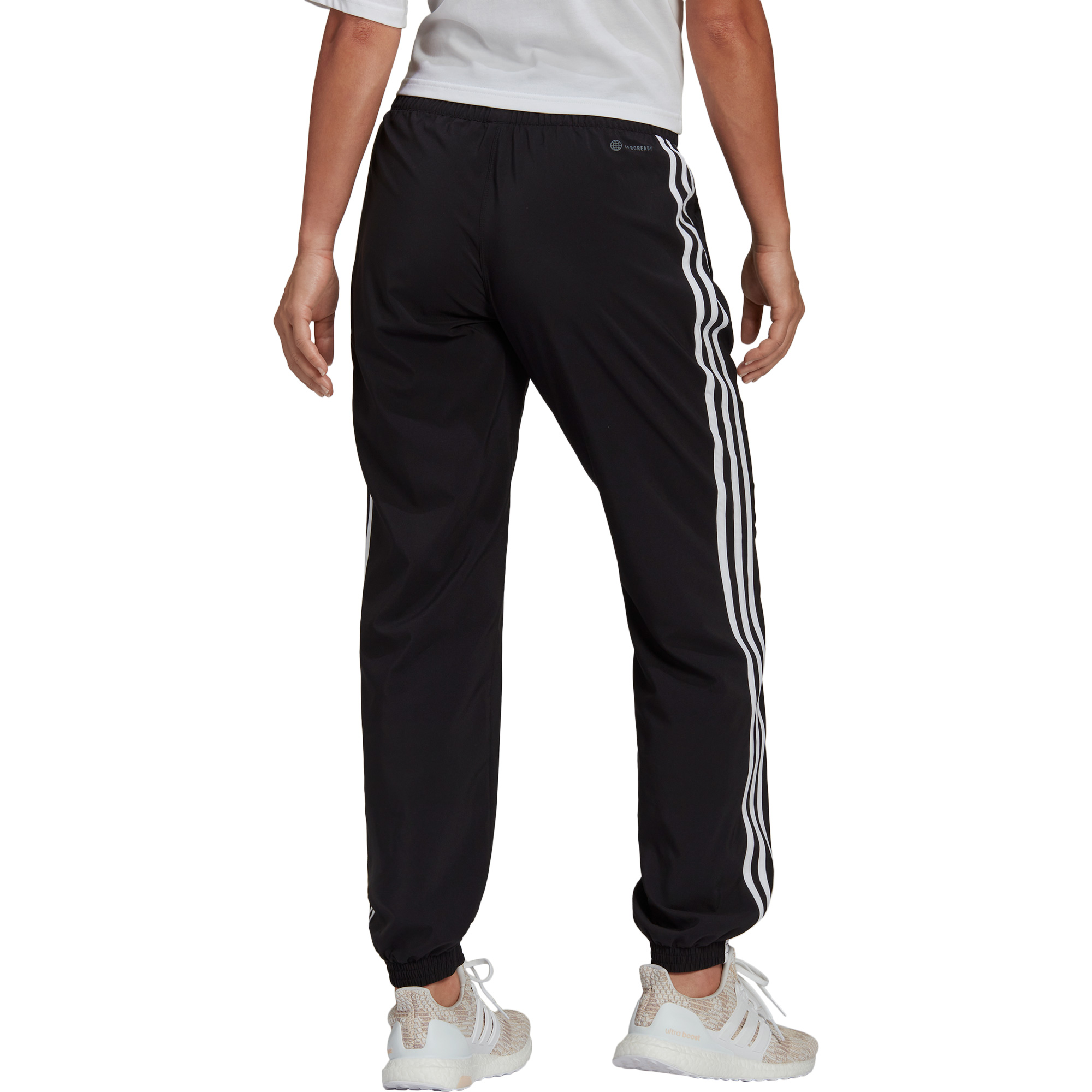 Trainicons 3-Streifen Woven Jogginghose Damen schwarz