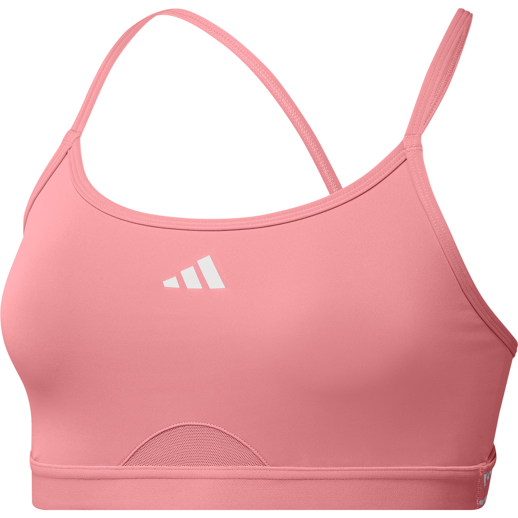 Aeroreact Training 3-Stripes Sports Bra Women semi pink spark