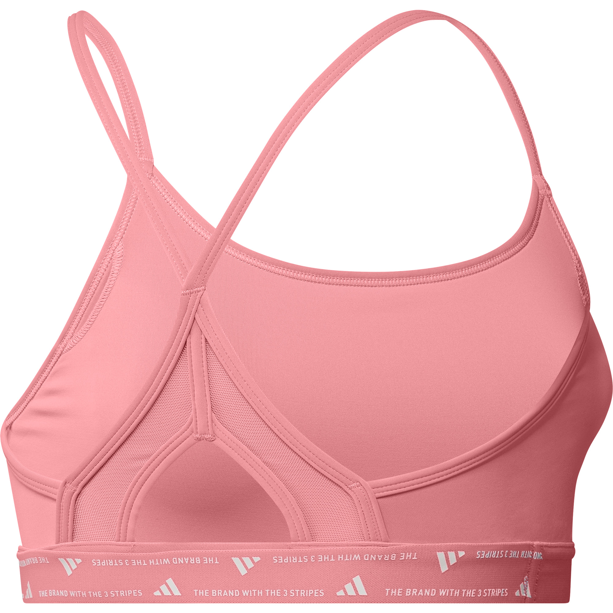 Aeroreact Training 3-Stripes Sports Bra Women semi pink spark